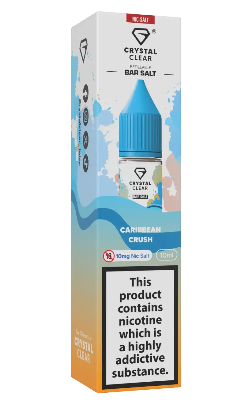 Caribbean Crush Nic Salt E-Liquid by Crystal Clear Bar Salts 10ml | 10mg